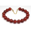  colier retro statement "Red Amber ". acetat acrilic. Italia anii' 80